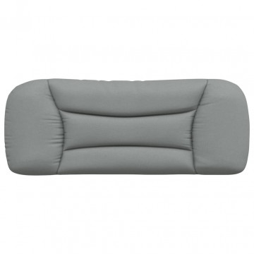 Pernă tăblie de pat, gri deschis, 100 cm, material textil - Img 8