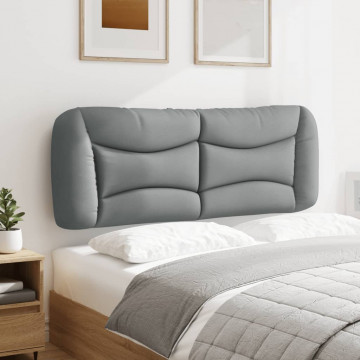 Pernă tăblie de pat, gri deschis, 120 cm, material textil - Img 4