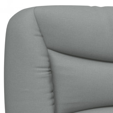Pernă tăblie de pat, gri deschis, 160 cm, material textil - Img 7
