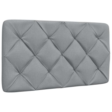 Pernă tăblie de pat, gri deschis, 90 cm, material textil - Img 1