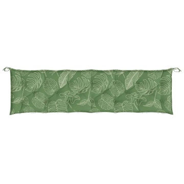 Perne bancă de grădină, 2 buc, 200x50x7cm, model frunze, textil - Img 5