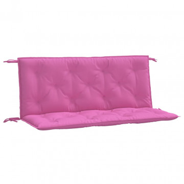 Perne bancă de grădină 2 buc. roz 120x50x7 cm textil - Img 2