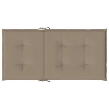 Perne cu spătar mic, 4 buc. gri taupe 100x50x3 cm textil oxford - Img 5
