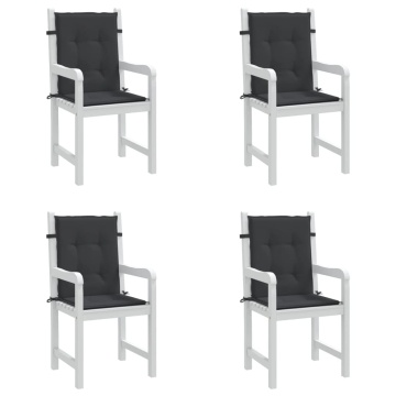 Perne cu spătar mic, 4 buc. negru 100x50x3 cm textil oxford - Img 4