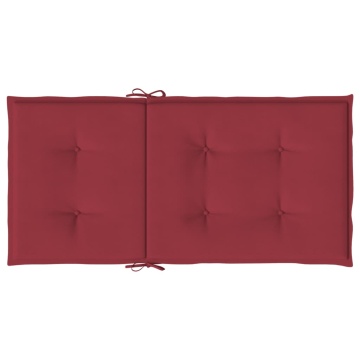 Perne cu spătar mic, 4 buc. roșu vin 100x50x3 cm textil oxford - Img 5