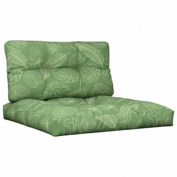 Perne de paleți, 2 buc., model cu frunze, textil - Img 2