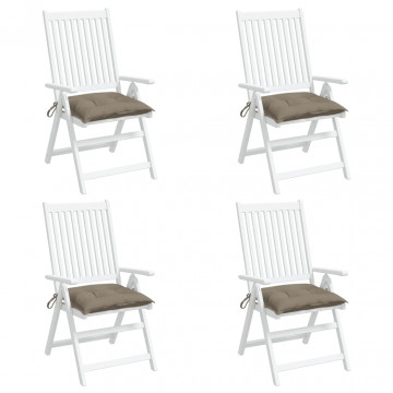 Perne de scaun, 4 buc., gri taupe, 40x40x7 cm, textil oxford - Img 3