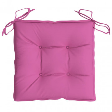 Perne de scaun, 4 buc., roz, 50x50x7 cm, textil oxford - Img 8