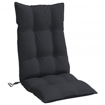 Perne de scaun cu spătar înalt, 4 buc, negru, țesătură Oxford - Img 4
