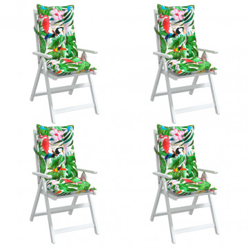 Perne de scaun spătar înalt, 4 buc., multicolor, textil oxford - Img 3
