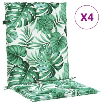 Perne de scaun spătar jos, 4 buc., model frunze, textil - Img 2
