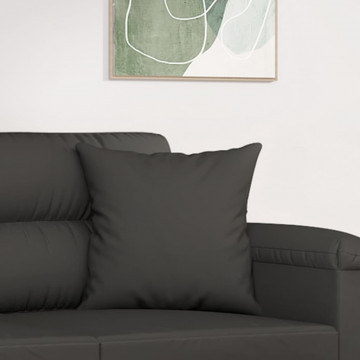 Perne decorative, 2 buc., gri închis, 40x40 cm, microfibră - Img 7