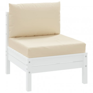 Perne pentru canapea din paleți, 2 buc., bej, material textil - Img 3