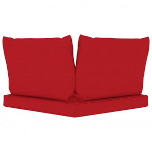 Perne pentru canapea din paleți, 3 buc., roșu, material textil - Img 6