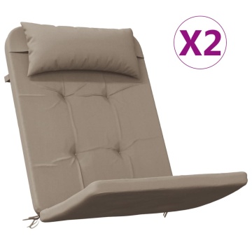 Perne pentru scaun Adirondack, 2 buc, gri taupe, textil oxford - Img 2