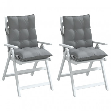 Perne scaun cu spătar mic, 2 buc., gri, textil oxford - Img 3