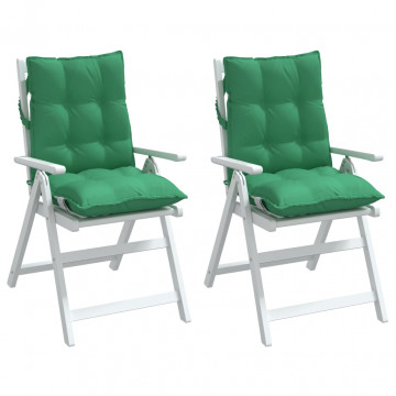Perne scaun cu spătar mic, 2 buc., verde, țesătură oxford - Img 3