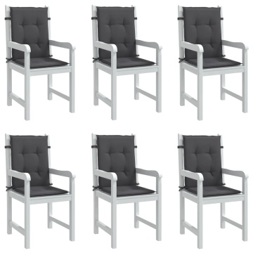 Perne scaun spătar mic 6 buc. melanj antracit 100x50x4cm textil - Img 1