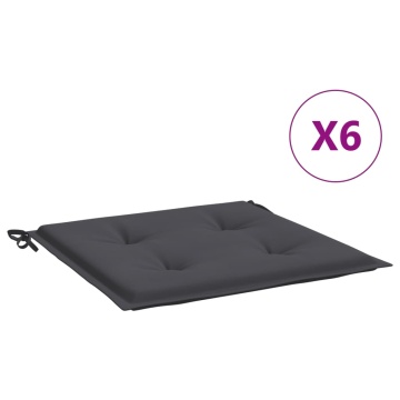 Perne scaune grădină 6 buc. antracit 50x50x3 cm țesătură Oxford - Img 2