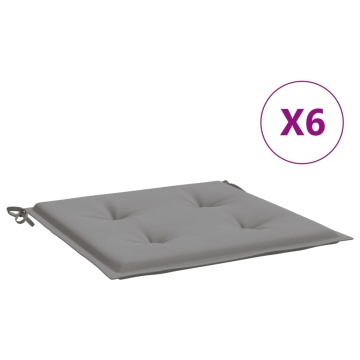 Perne scaune grădină 6 buc. gri 40x40x3 cm țesătură Oxford - Img 2