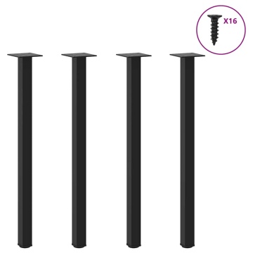 Picioare măsuță de cafea 4 buc Negru 72-74 cm Oțel - Img 1