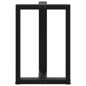 Picioare pentru masă în formă de T 2 buc Negru Oțel - Img 5