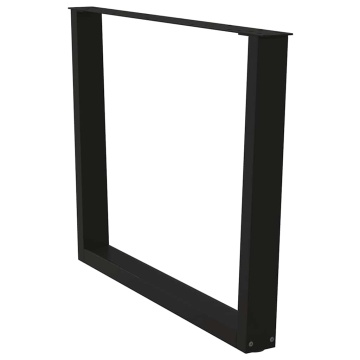 Picioare pentru masă în formă de V 2 buc Negru Oțel - Img 4