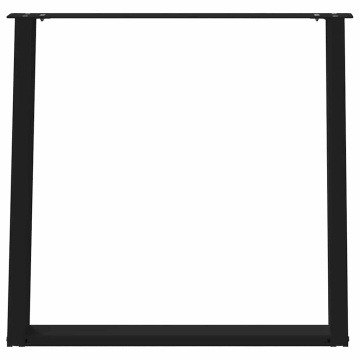 Picioare pentru masă în formă U 2 buc Negru 70x(72-73) cm Oțel - Img 8