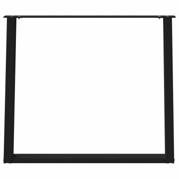 Picioare pentru masă în formă U 2 buc Negru 90x(72-73) cm Oțel - Img 8