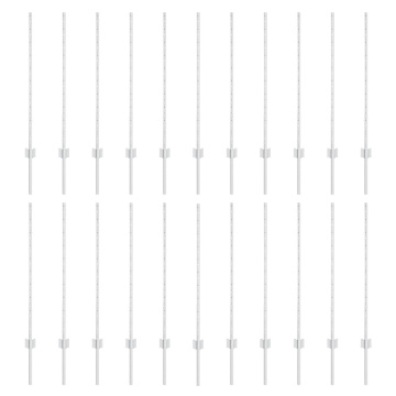 Piese Gard 44 pcs U-Channel Argintiu 140 cm Oțel - Img 2