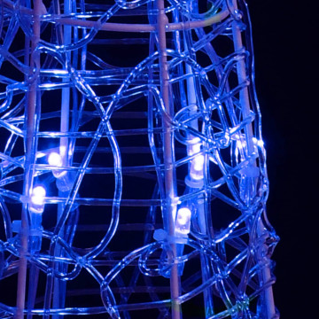 Piramidă decorativă acrilică con lumină LED albastru 90 cm - Img 7
