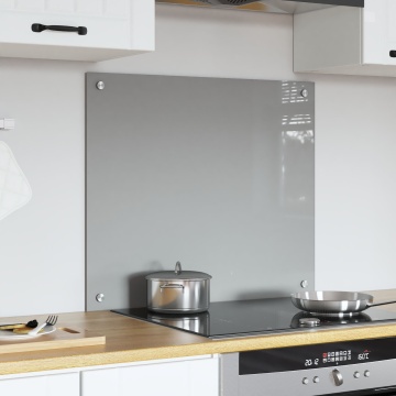 Placă de backsplash pentru bucătărie Gri deschis 70x60x0,6 cm din sticlă securizată - Img 3