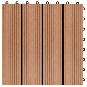 Plăci de pardoseală, 22 buc., culoare tec, 30x30 cm, WPC, 2 mp - Img 6