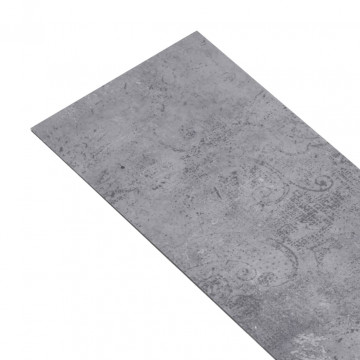 Plăci de pardoseală, gri ciment, 5,26 m², 2 mm, PVC - Img 3
