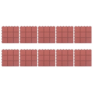 Plăci pardoseală, 10 buc., roșu, 30,5 x 30,5 cm, plastic - Img 2