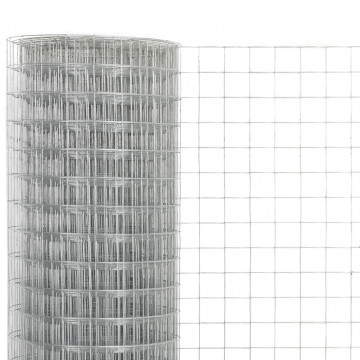 Plasă de sârmă găini, argintiu, 10 x 0,5 m, oțel galvanizat - Img 2