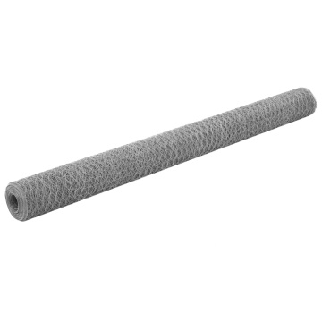 Plasă de sârmă găini, argintiu, 25 x 1,5 m, oțel galvanizat - Img 1