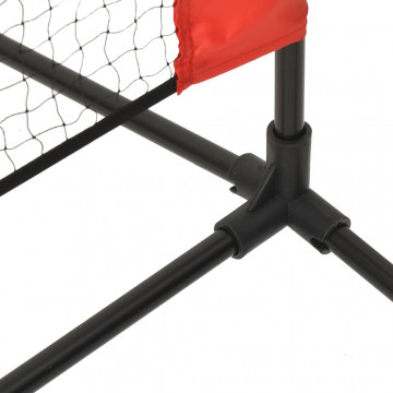 Plasă de tenis, negru și roșu, 600x100x87 cm, poliester - Img 8