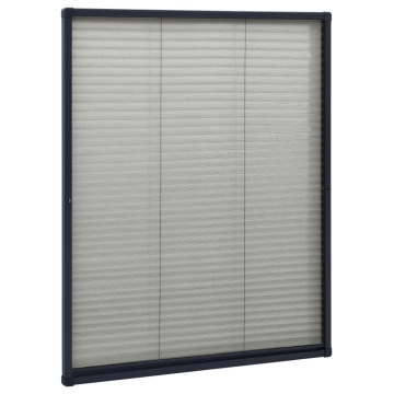 Plasă insecte plisse de ferestre, antracit, 60x80 cm, aluminiu - Img 3