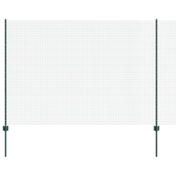 Plasă Sudată cu 5 U Posturi Verzi 1.5x10 m Oțel - Img 2