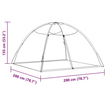 Plasa țânțari Mongolia cu uși, 220 ochiuri alb 200x200x130 cm - Img 8