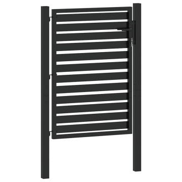 Poarta de gradina incuiabil neagra 100x120 cm aluminiu - Img 4