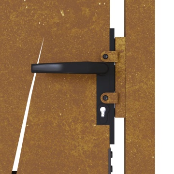 Poartă pentru grădină, 105x130 cm, oțel corten, model iarbă - Img 6