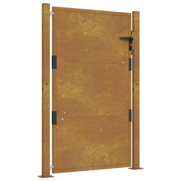 Poartă pentru grădină, 105x130 cm, oțel corten - Img 2