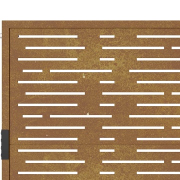 Poartă pentru grădină, 105x155 cm, oțel corten, dreptunghiuri - Img 7