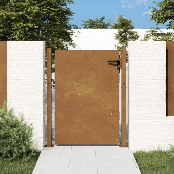 Poartă pentru grădină, 105x155 cm, oțel corten - Img 1