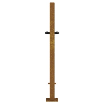 Poartă pentru grădină, 105x80 cm, oțel corten, model bambus - Img 8