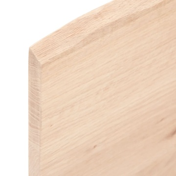 Poliță de perete, 100x50x2 cm, lemn masiv de stejar netratat - Img 5