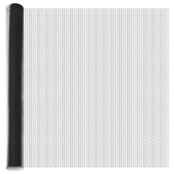 Posturi de gard 22 buc canale U gri 160 cm din oțel, Gard hexagonal gri 1.6x25 m din oțel - Img 4