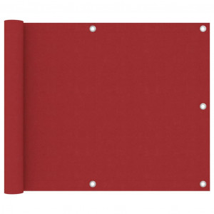 Prelată balcon roșu 75x300 cm țesătură Oxford - Img 1